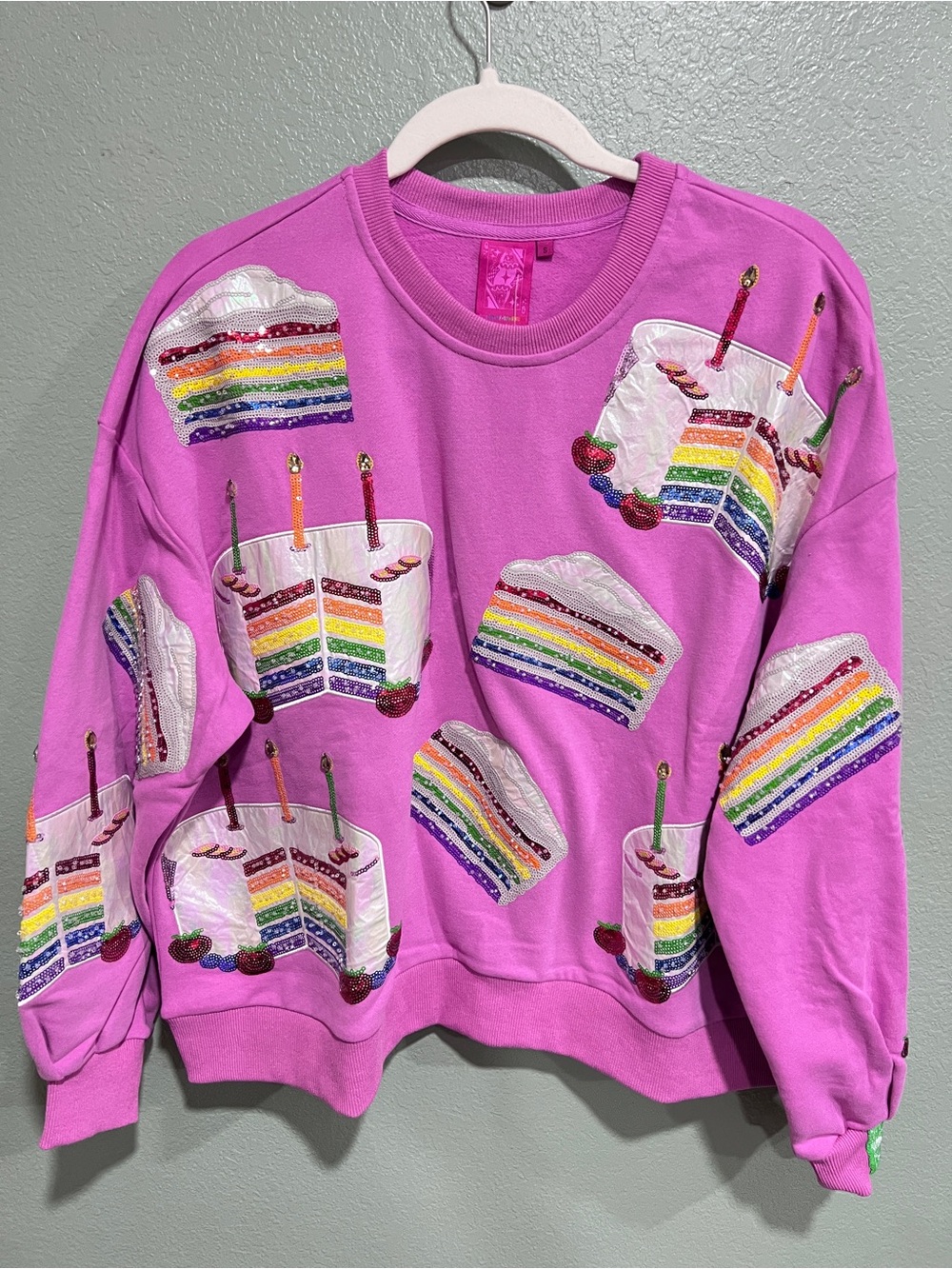 New QOS Birthday Cake Sweatshirt